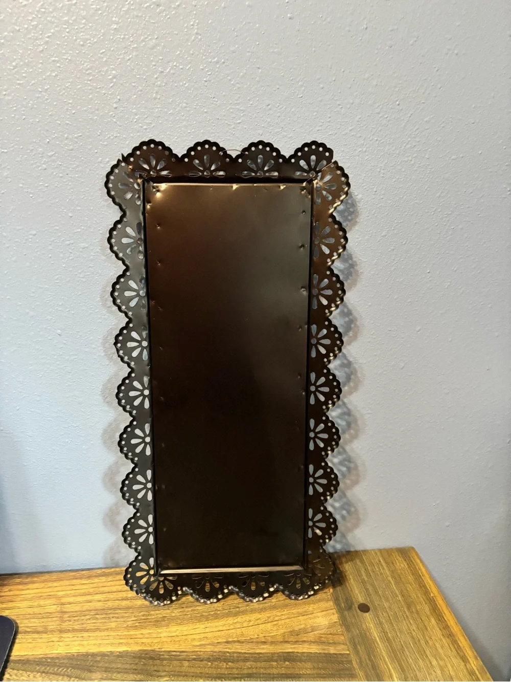 Decorative Metal ‘Coffee & Wine' Wall Plaque - Silver